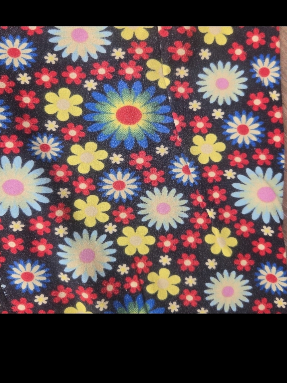 LuLaRoe- Crazy Daisy- Floral Leggings- with Yellow, Blue, Red Accents- Worn Once